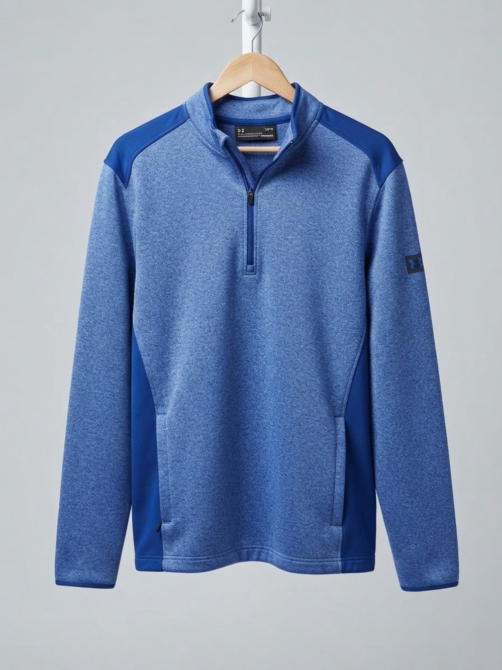 Under Armour ColdGear Infrared 1/4 Zip Pullover Blue Melhet Sweater